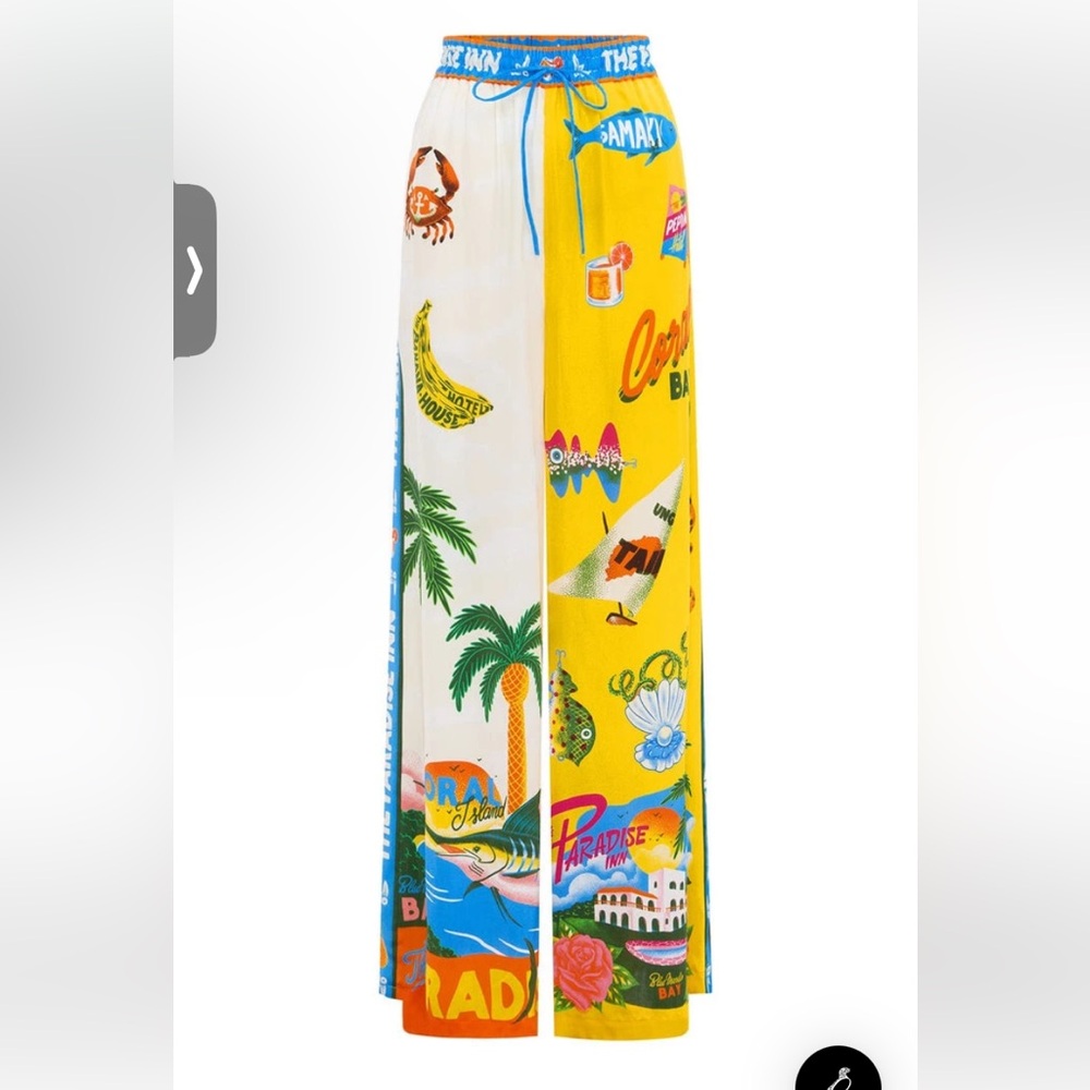 NWT Alemais Paradiso Silk Pant Size Aus 10/US 6
